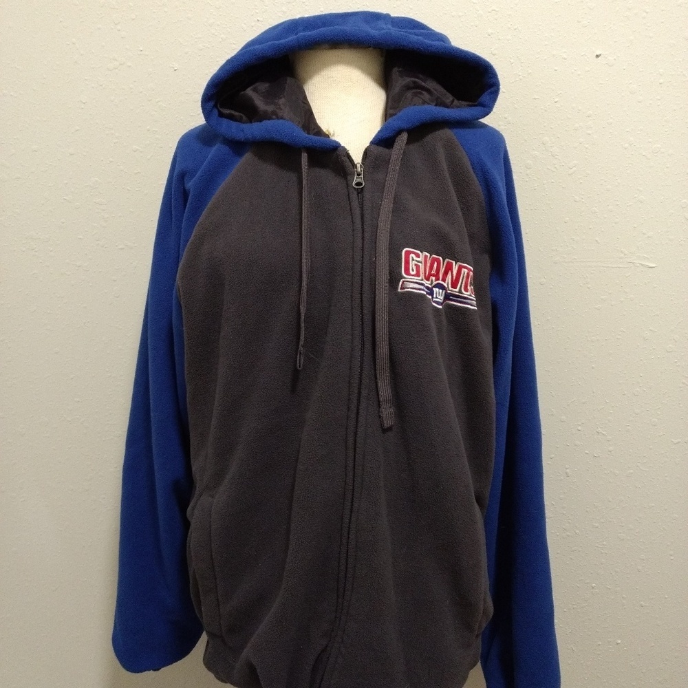 Giants NFL Hooded Zip Up Jacket SZ Large
